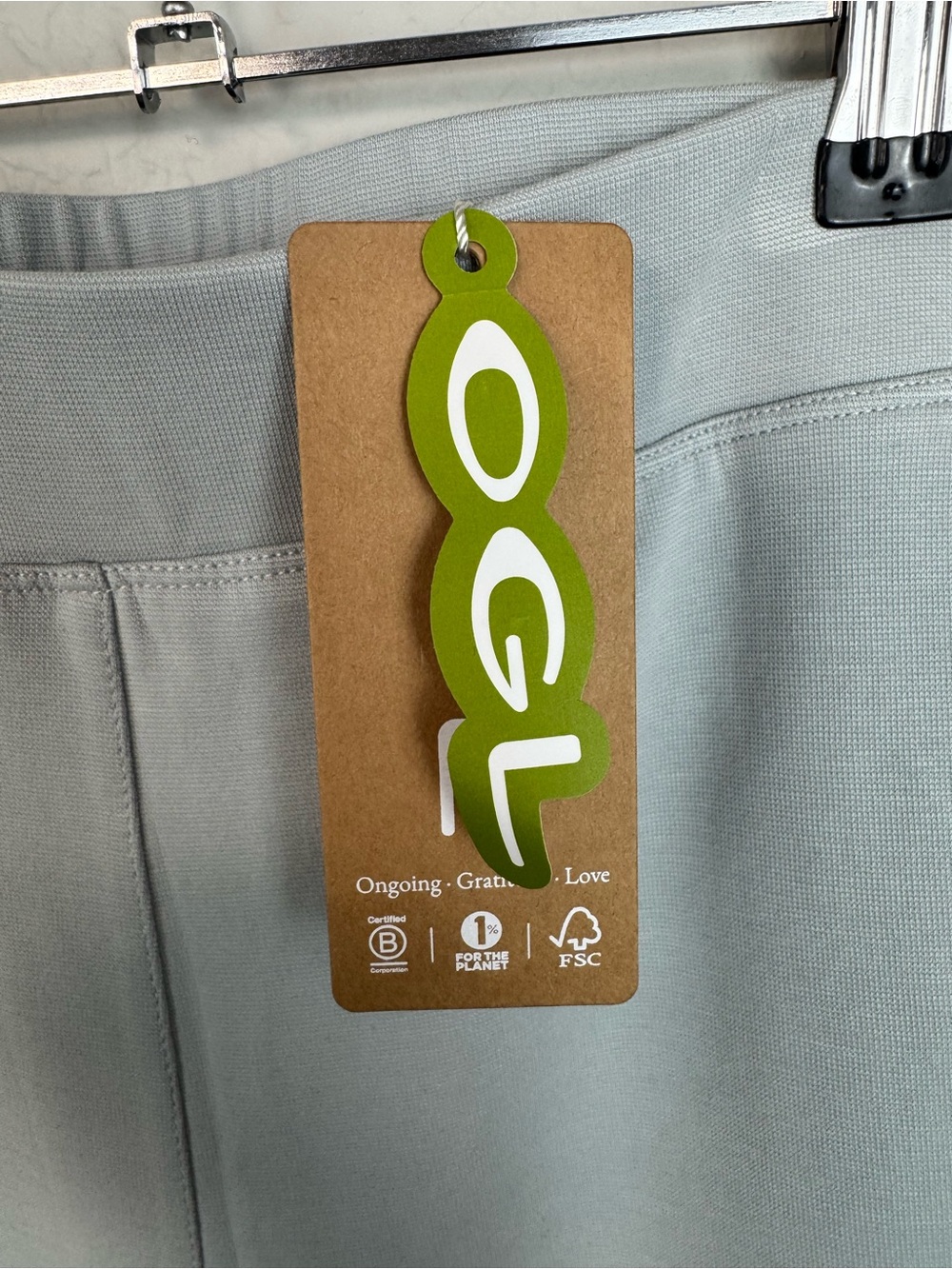 OGL Sandwashed Smoke Blue Mid Rise Tapered Pants with Pockets - Picture 3 of 13